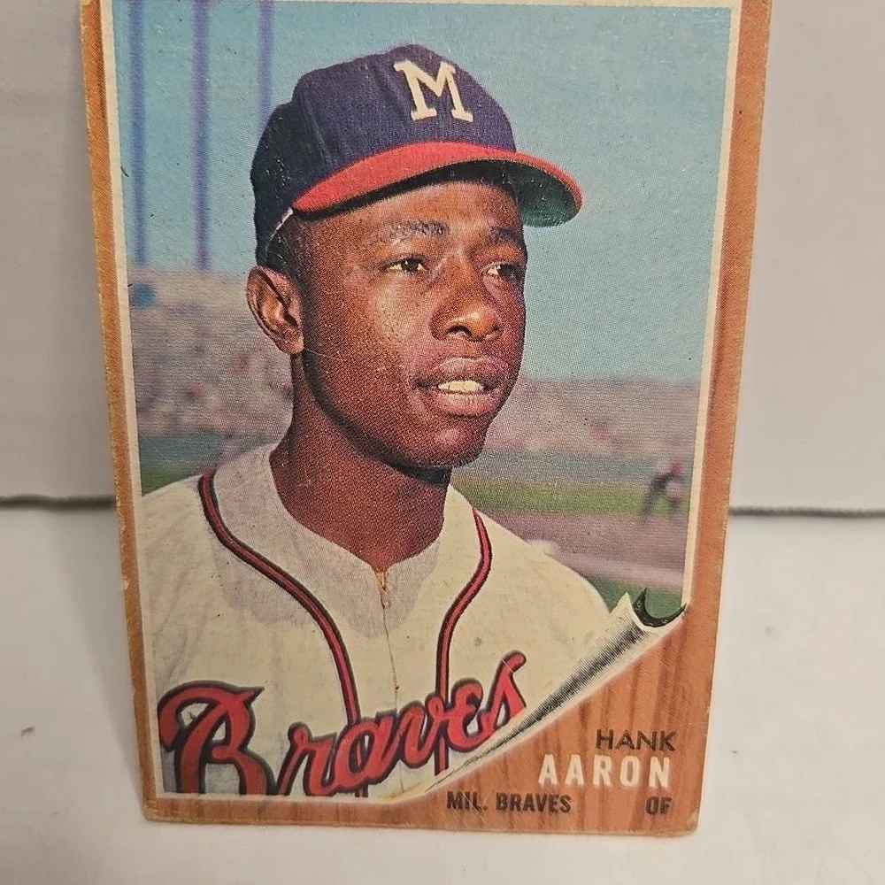 1962‎ Topps Hank Aaron #320 Vintage Baseball Card Milwaukee Braves HOF